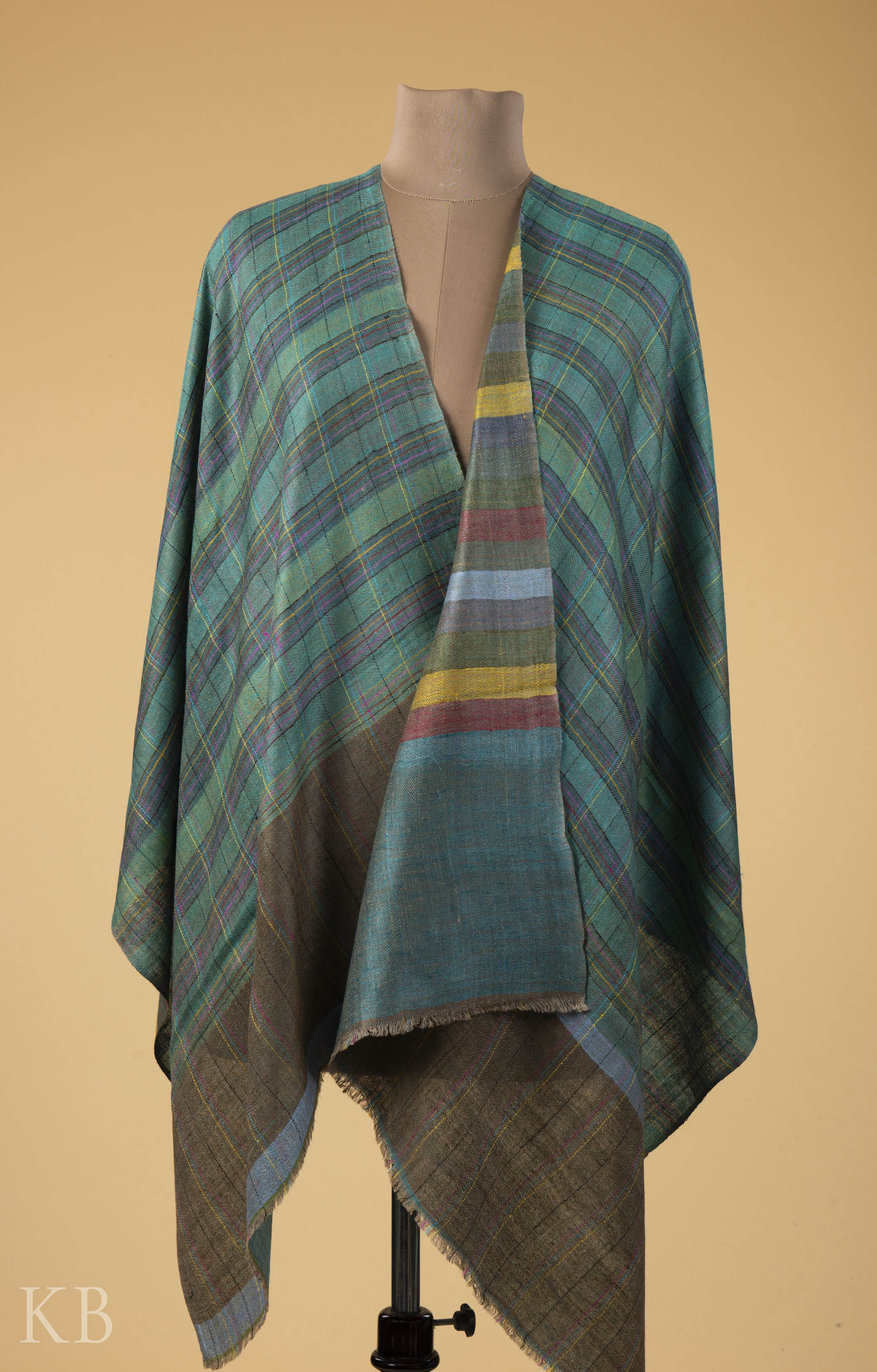 Multicolored Modern Design Pashmina Stole - Kashmir Box