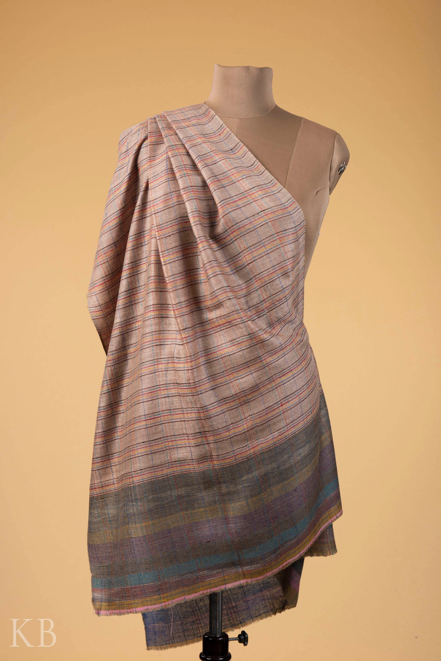 Modern Design Reversible Multicolored Pashmina Stole - Kashmir Box