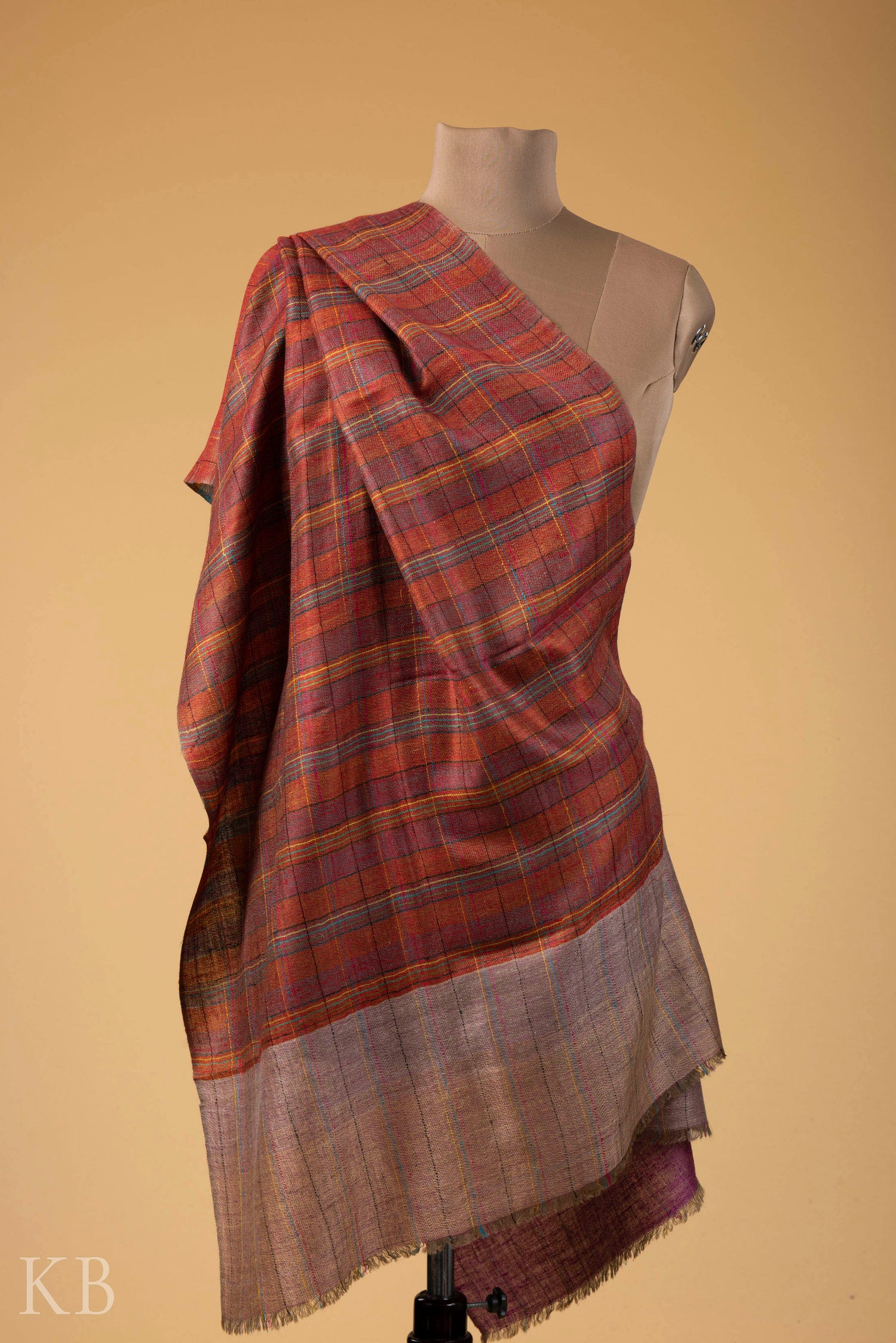 Modern Design Reversible Multicolored Pashmina Stole - Kashmir Box