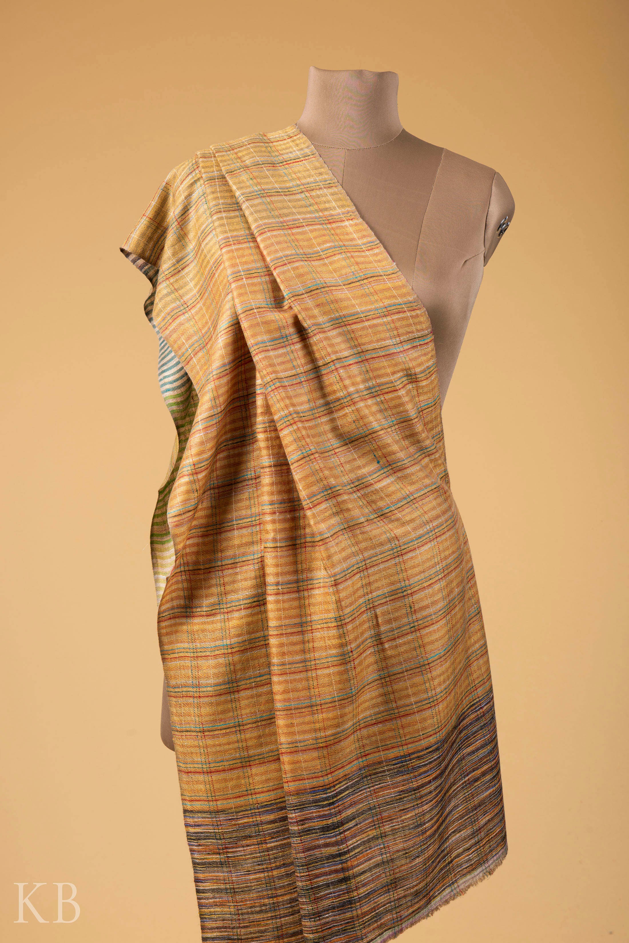 Modern Design Reversible Multicolored Pashmina Stole - Kashmir Box