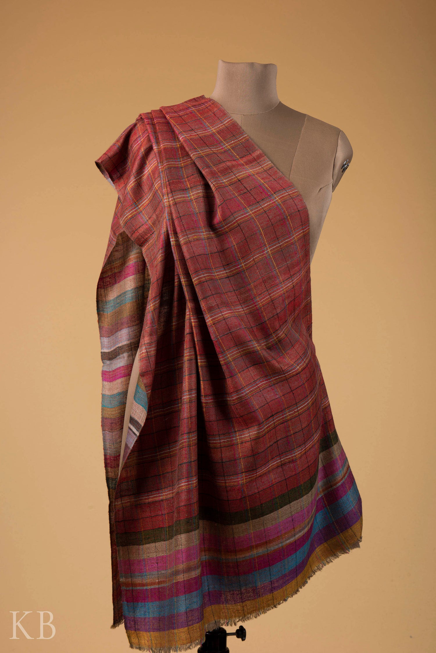 Modern Design Reversible Multicolored Pashmina Stole - Kashmir Box