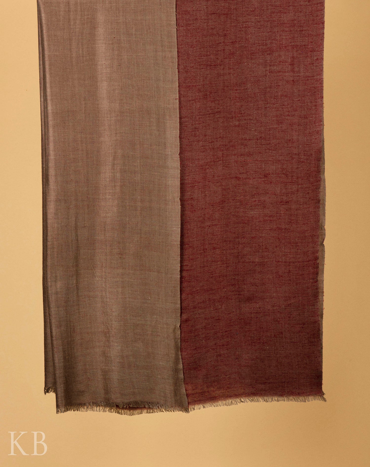 Natural Rust Reversible Pashmina Shawl - Kashmir Box