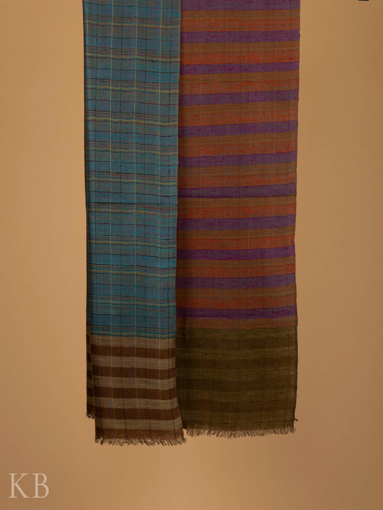 Modern Design Reversible Multicolored Pashmina Stole - Kashmir Box