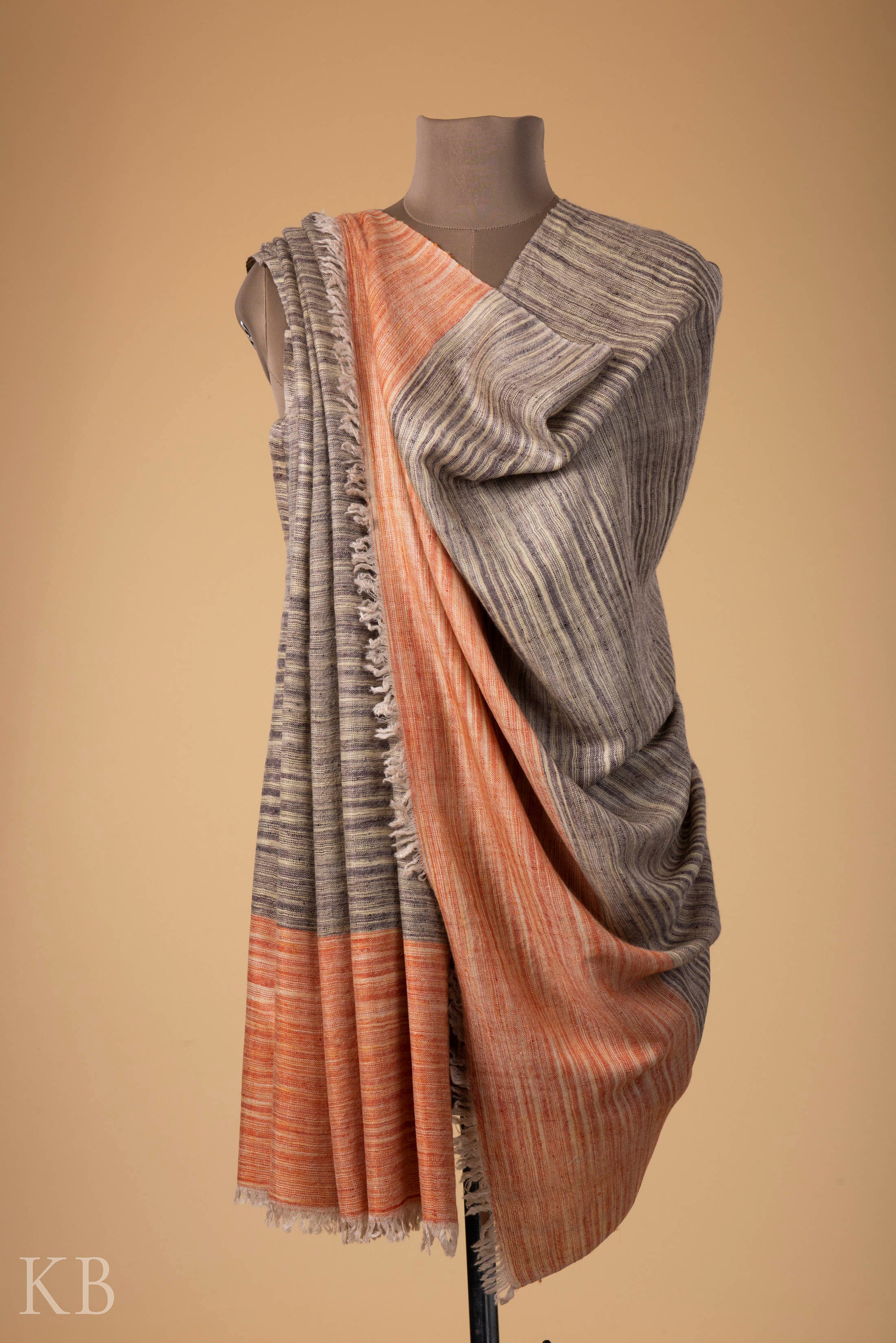 Multicolored Ikkat Designed Pashmina Shawl - Kashmir Box