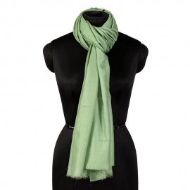 Kelly Green Woolen Stole - KashmirBox.com