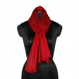 Maroon Woolen Stole - KashmirBox.com