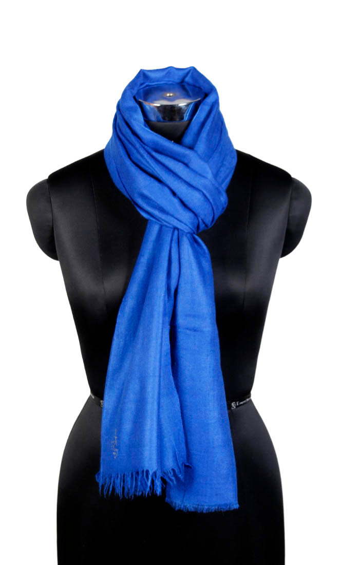 Resort Blue  Woolen Shawl - KashmirBox.com