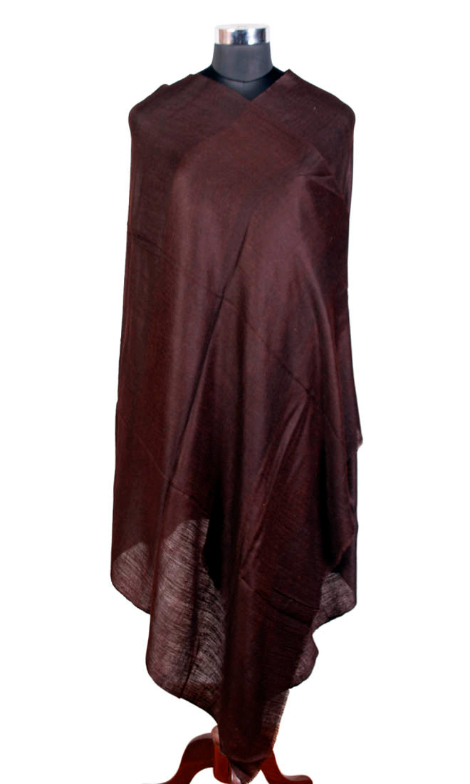 Brown Woolen Shawl - KashmirBox.com