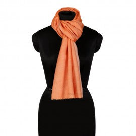 Orange Woolen Scarf - Kashmir Box