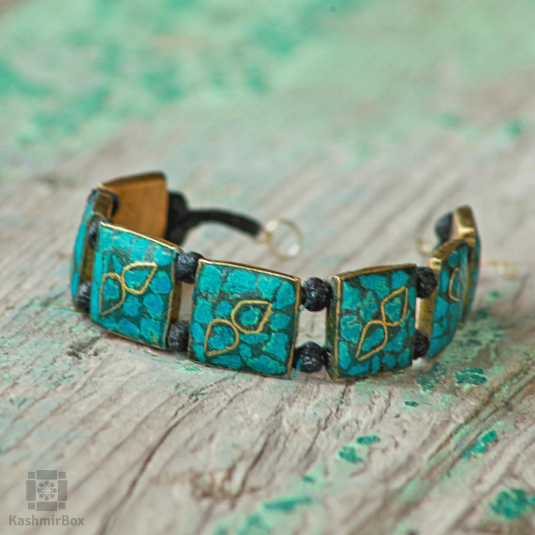 Deep Turquoise Handmade Bracelet - KashmirBox.com