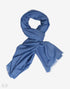 GI Certified Sky Blue Solid Cashmere Pashmina Stole - Kashmir Box