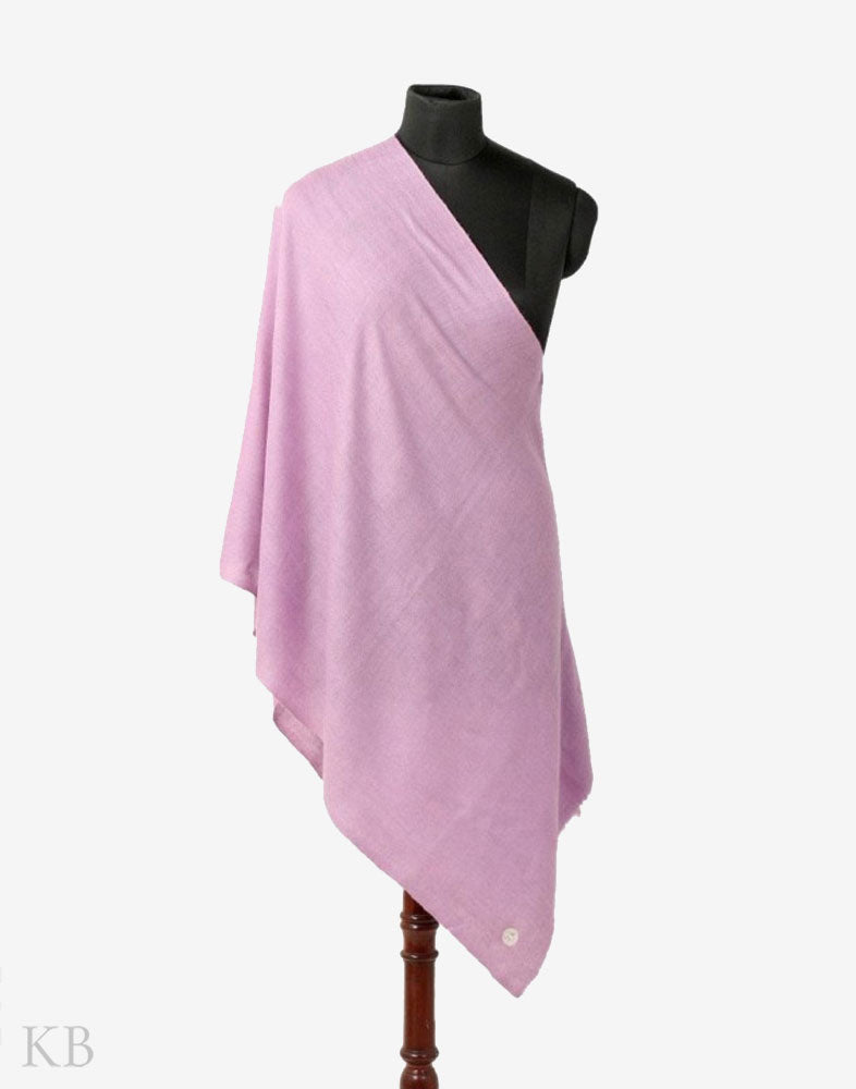 GI Certified Lavender Solid Cashmere Pashmina Stole - Kashmir Box