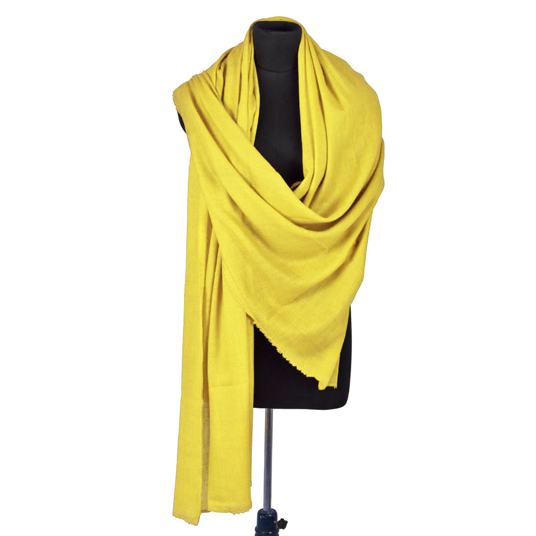 Lemon Yellow Woolen Shawl - Kashmir Box