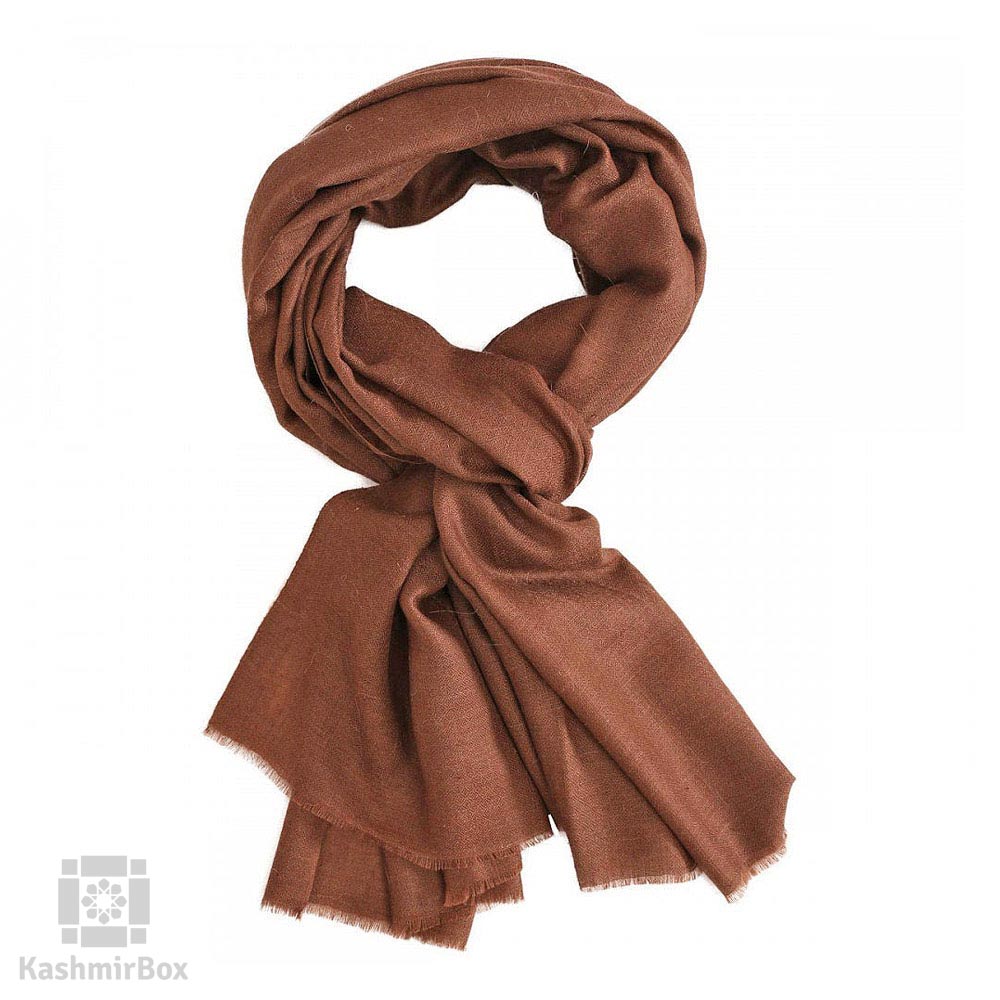 Earthy Brown Woolen Scarf - Kashmir Box