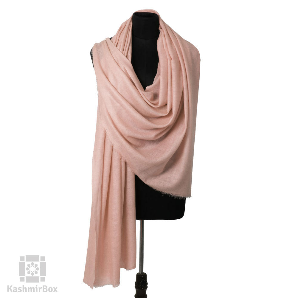 Light Pink Woolen Shawl - Kashmir Box