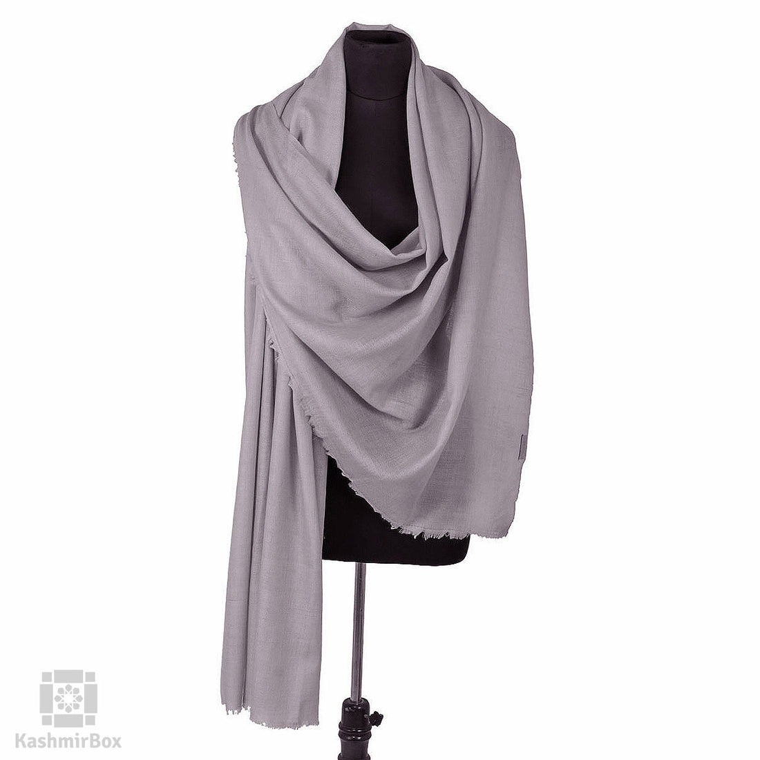 Grey Woolen Shawl - Kashmir Box