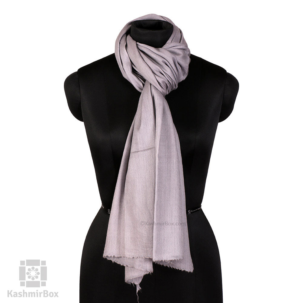 Grey Woolen Shawl - Kashmir Box