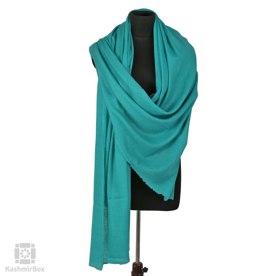 Sapphire Blue Wool Shawl - Kashmir Box