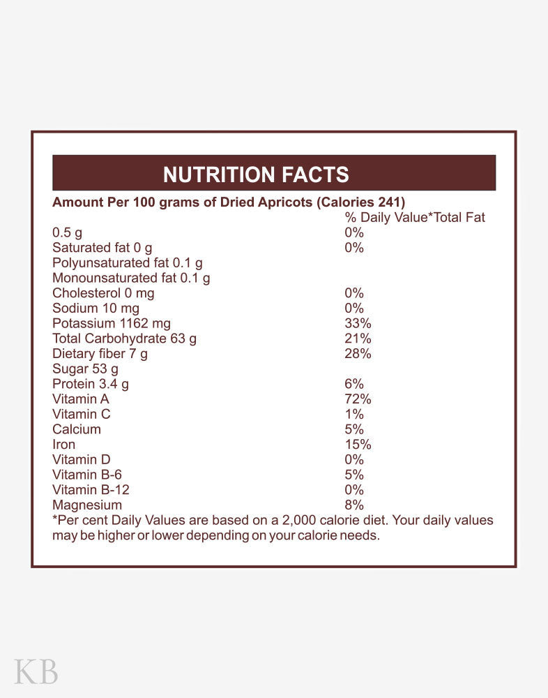 Koshur Dried Apricot (Khurmani) - Kashmir Box