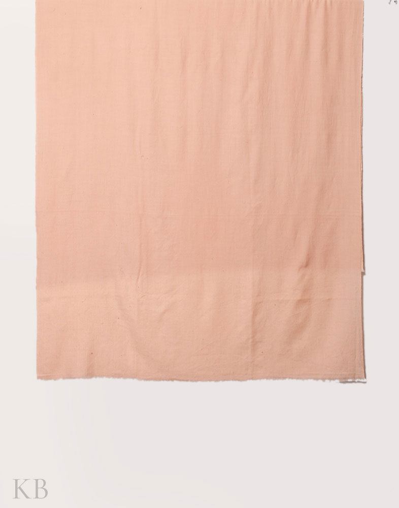 Mute Peach Solid Cashmere Pashmina Shawl - Kashmir Box