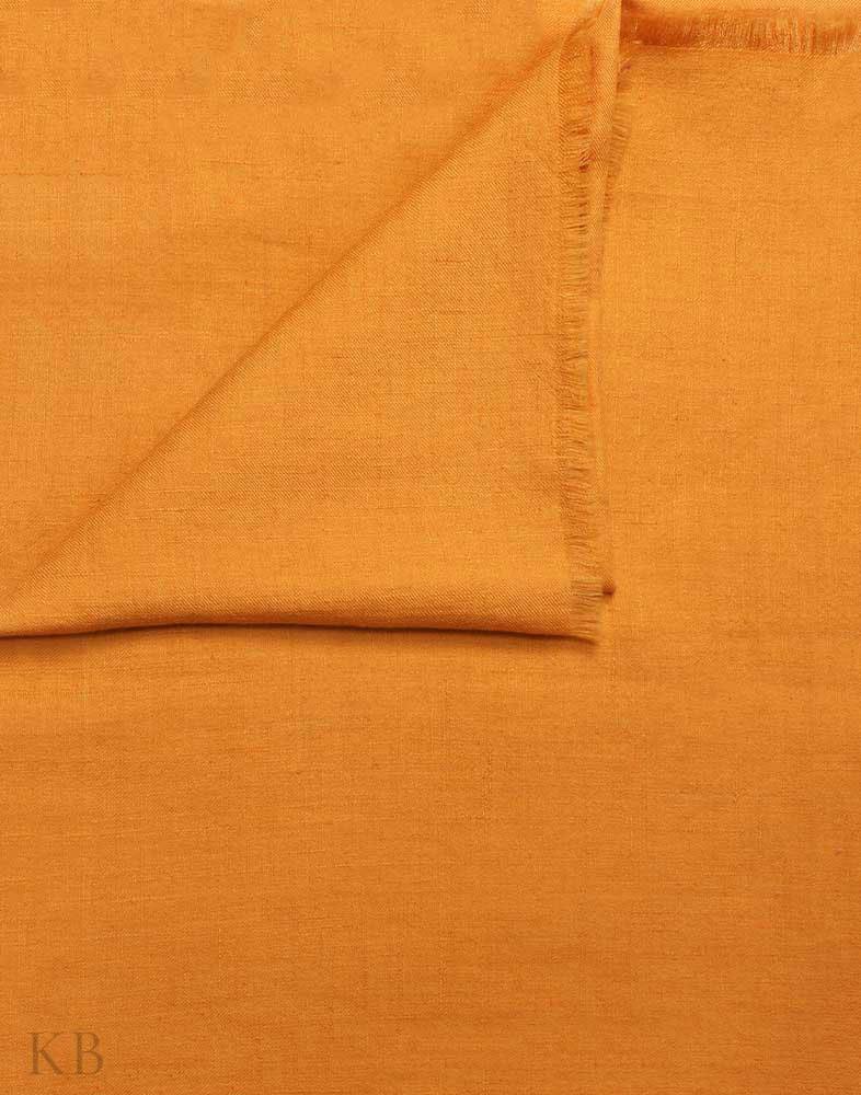 Apricot Yellow Solid Cashmere Pashmina Shawl - Kashmir Box